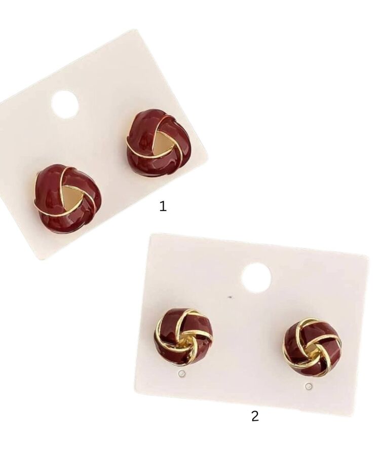 گوشواره زنانه  فشن میخی مینا کاری رنگی برند ترک در نوروژ اکسسوری