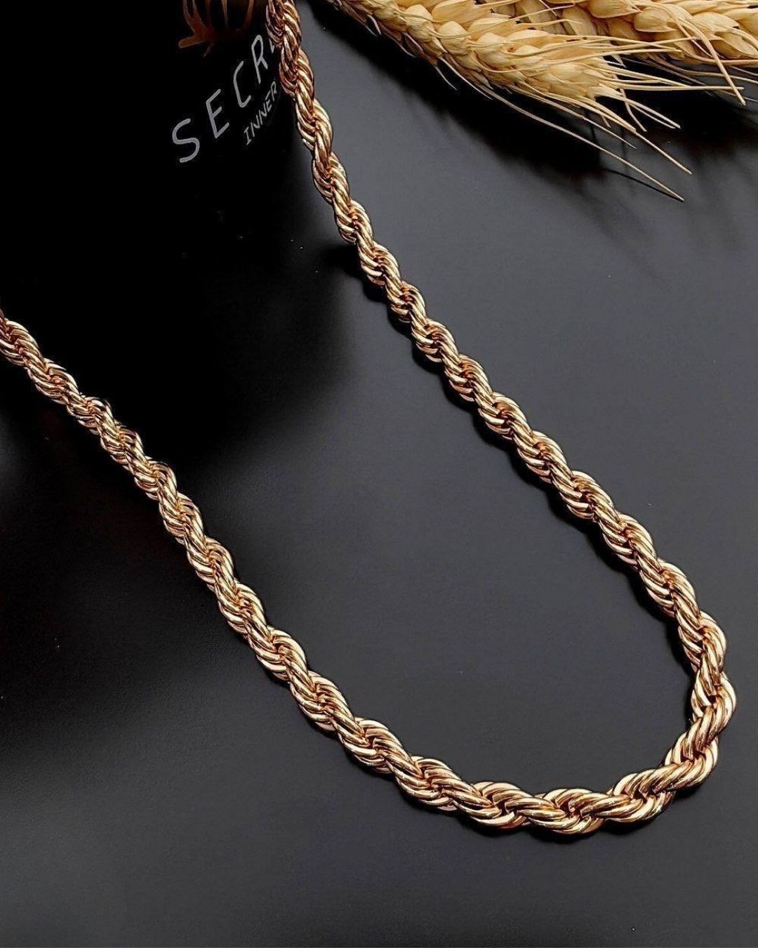  گردنبندو زنجیر پیچ ضخیم زنانه به رنگ طلایی با طول 60 سانت از برند دریم در نوروژ اکسسوری 