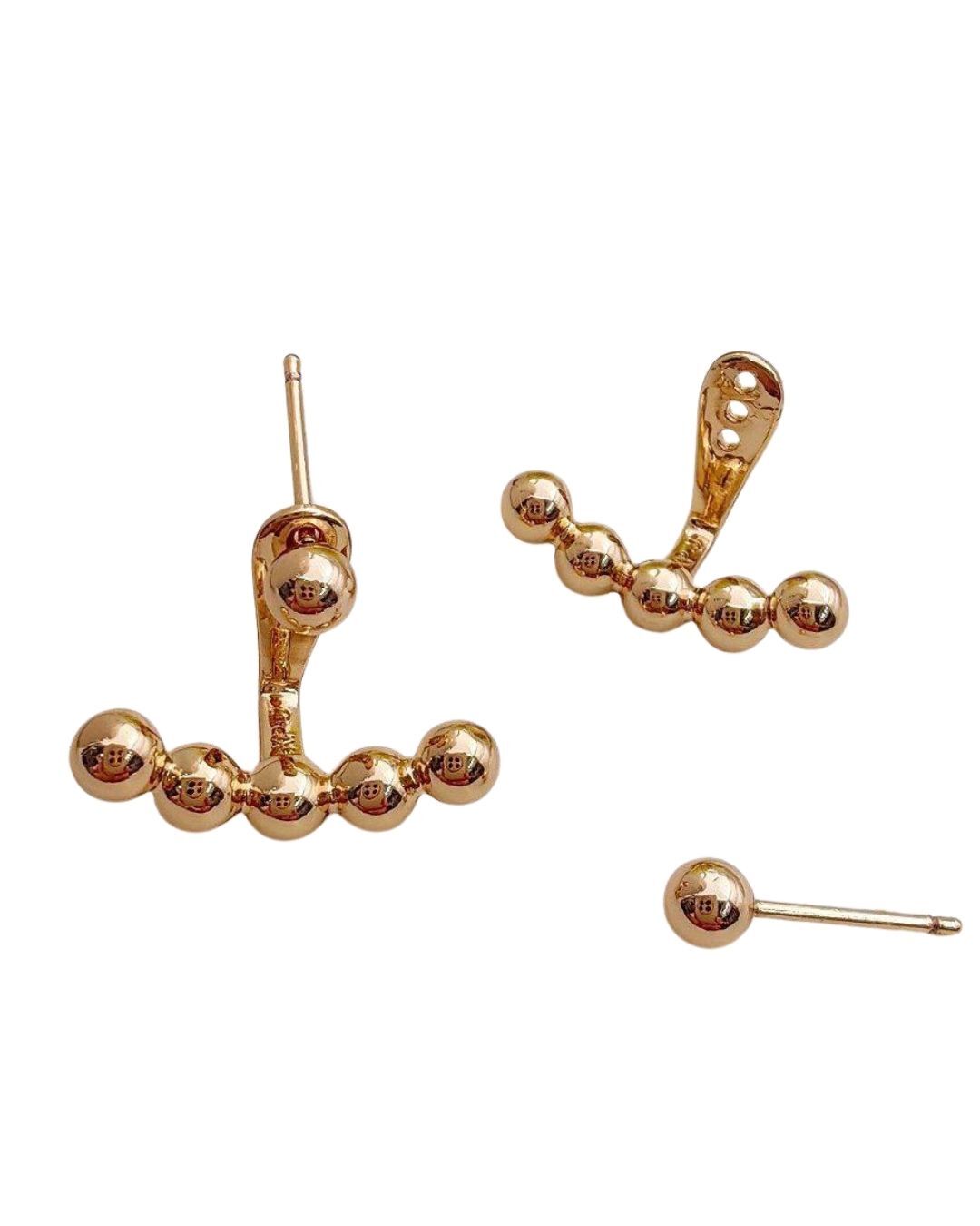  گوشواره زنانه میخی طلایی طرح گوی برند ژوپینگ در نوروژ اکسسوری 