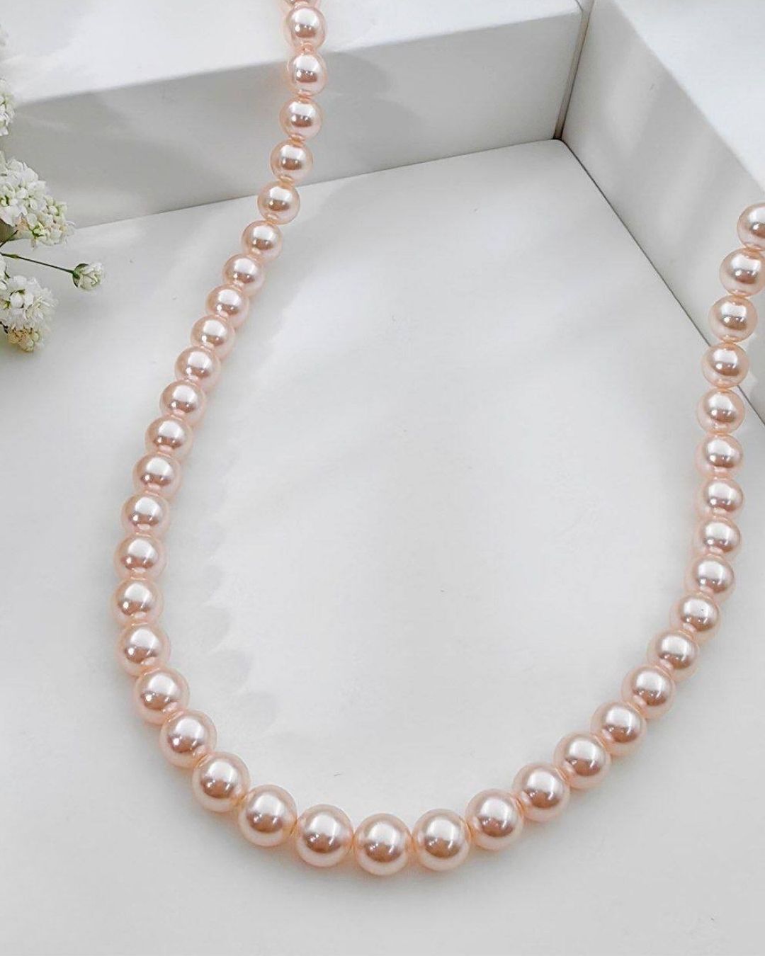  گردنبند رشته مروارید زنانه ژوپینگ رنگ صورتی کمیاب وشیک در نوروژ اکسسوری 