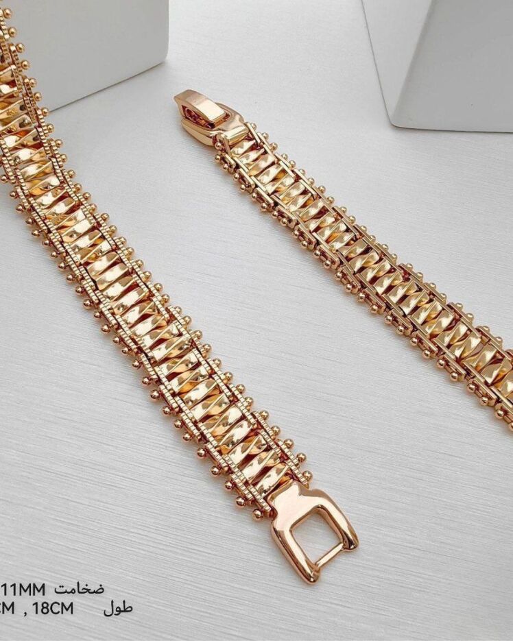 دستبندزنانه طلایی طرح رولکس نردبانی برند ژوپینگ در نوروژ اکسسوری