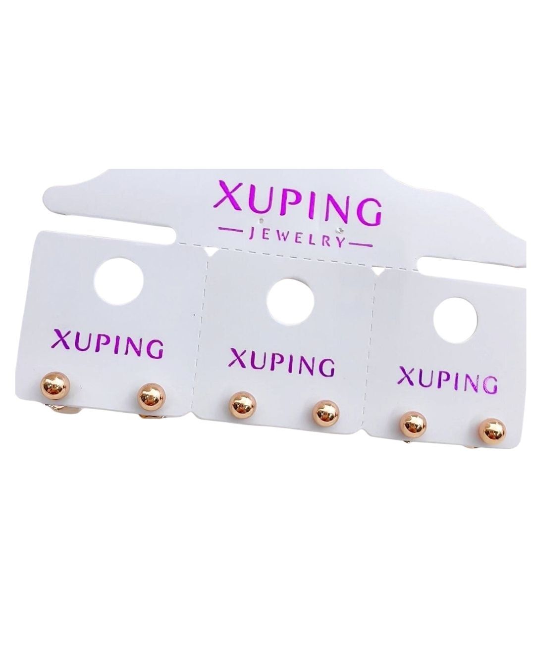  گوشواره میخی طلایی گوی گرد کوچک برند ژوپینگ در نوروژ اکسسوری 