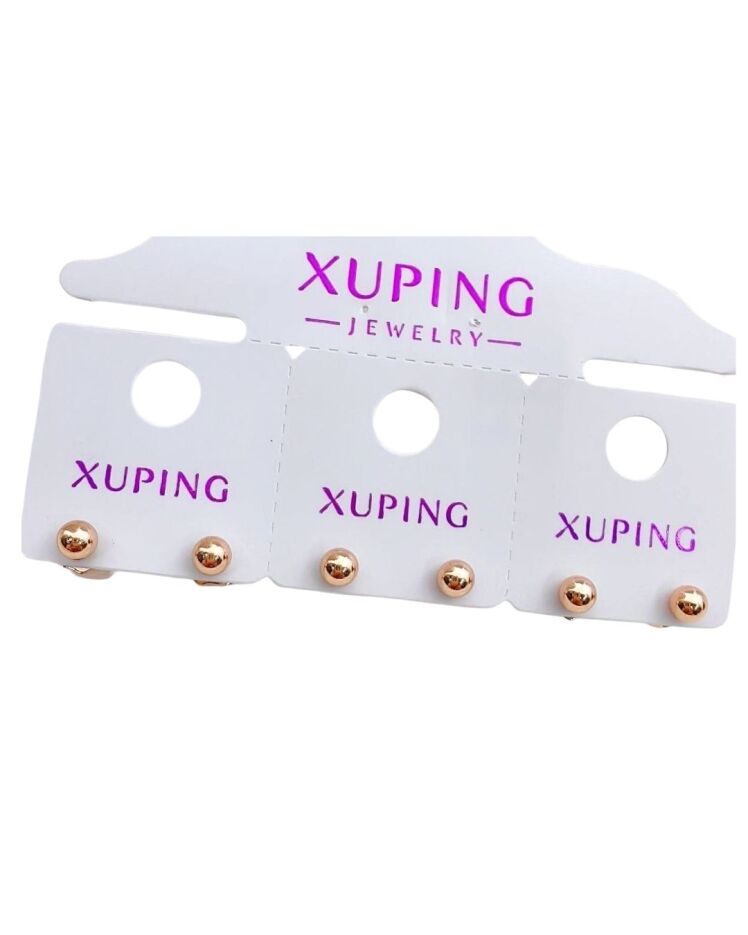 گوشواره میخی طلایی گوی گرد کوچک برند ژوپینگ در نوروژ اکسسوری